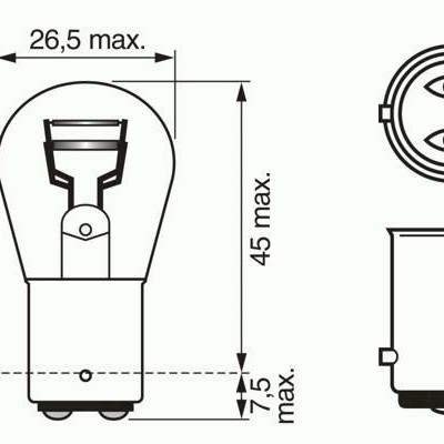 Лампа 21/4w 12v Смещенная photo