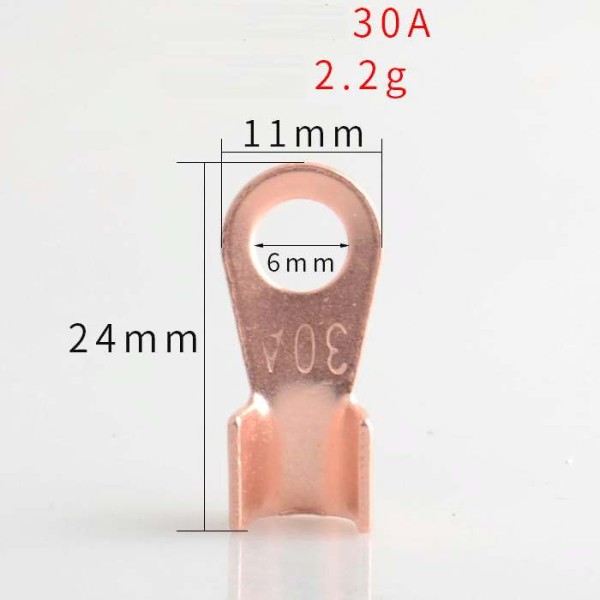 Клемма медная 30A  6,2mm. photo
