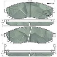 GDB3124 Колодки Nissan QX Mitsubishi L200 photo